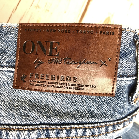 One Teaspoon Freebirds Ripped Skinny Jeans Size 28 - Picture 6 of 8